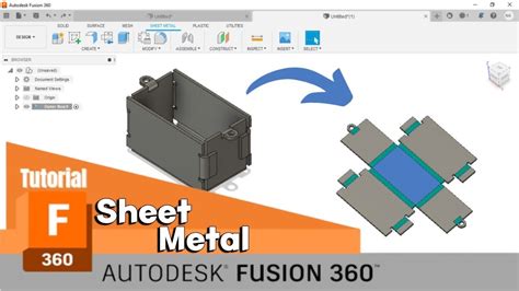 sheet metal box in fushion 360|sheet metal fusion 360 tutorial.